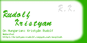 rudolf kristyan business card