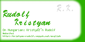 rudolf kristyan business card